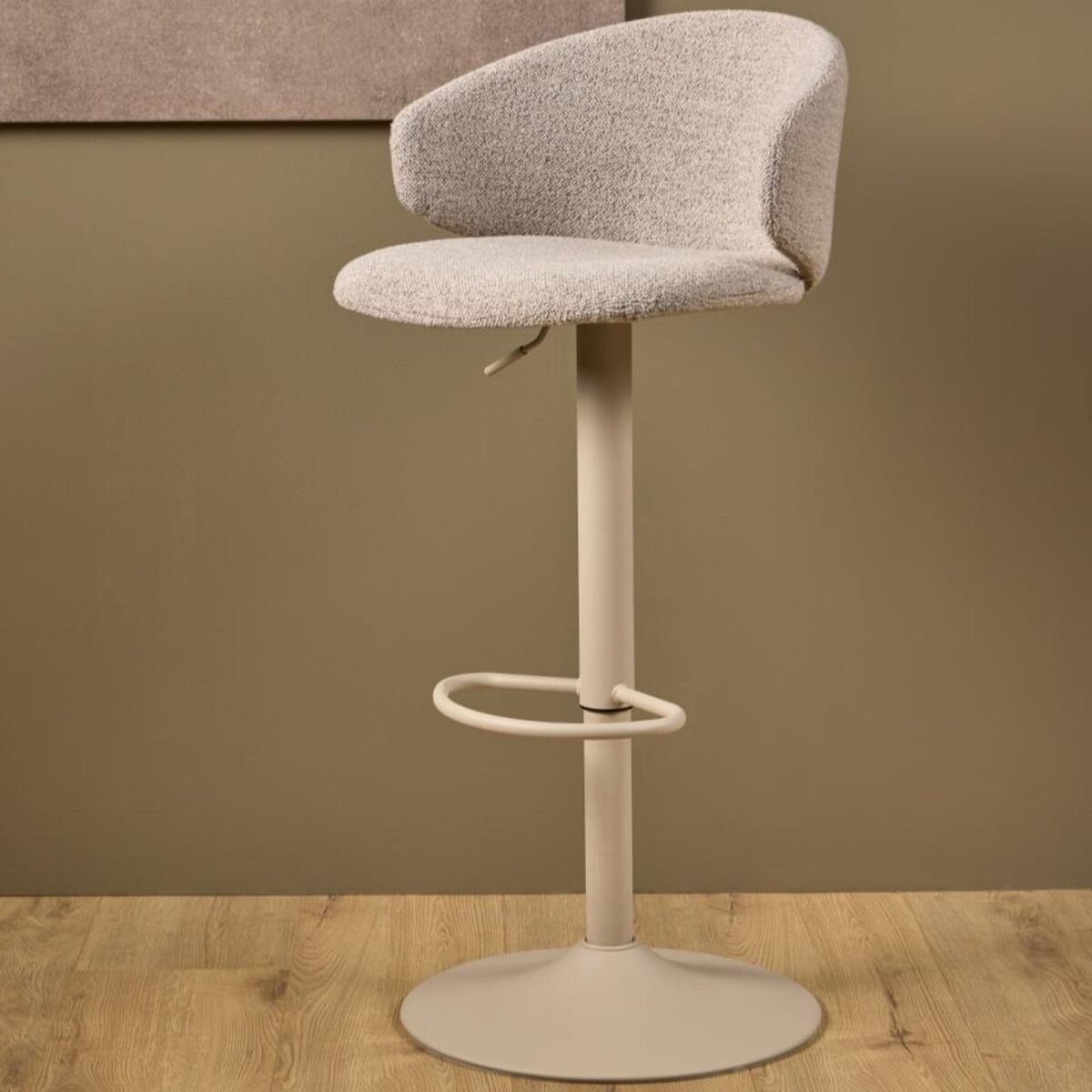 Veke Ella baarituoli beige monza 60, greige jalat(kuvausmalli)